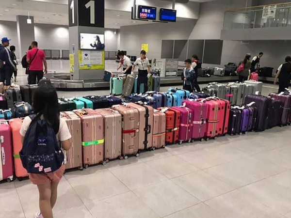 Bu fotoğraf Japonya’da bir havaalanından ve Japon valiz görevlileri valizinizi bulmanızı kolaylaştırmak açısından valizleri renklerine göre düzenliyorlar