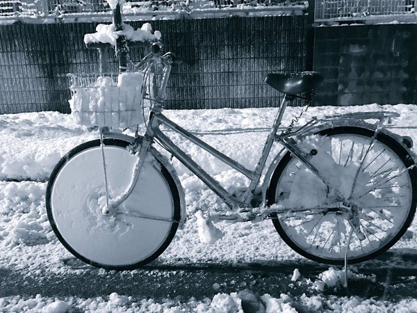 Kar sonrası bisiklet