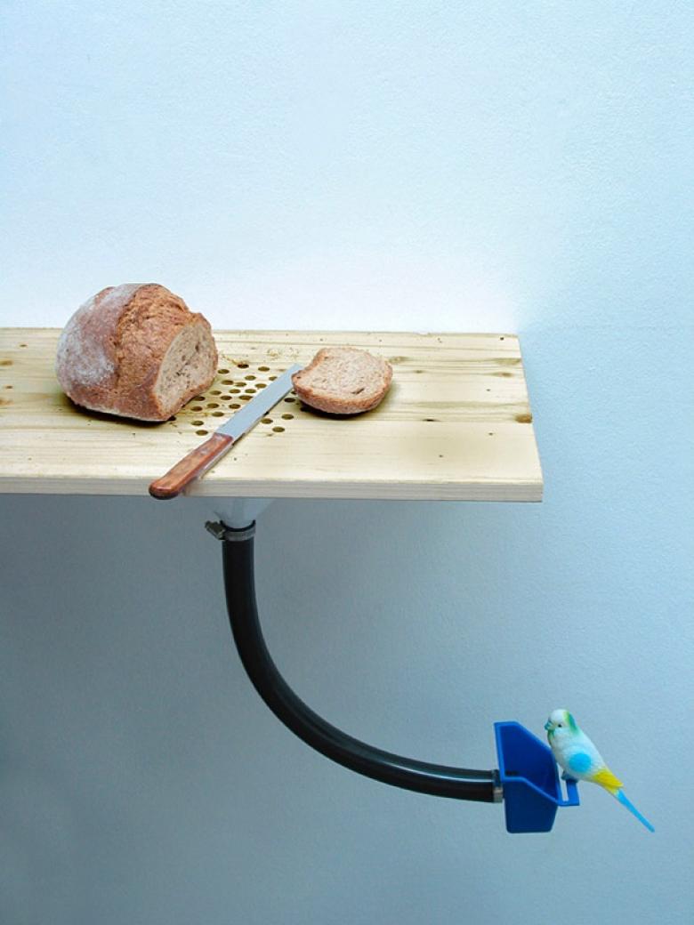 Ekmek kırıntısı kuş besleme makinası