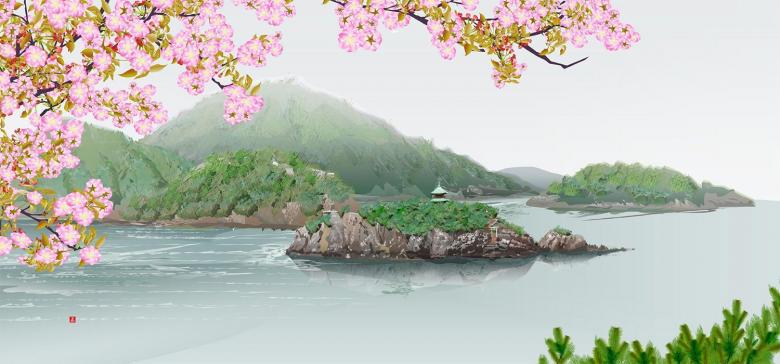5. Genellikle manzara resimleri yapmaktan hoşlanıyor ve Japonya'nın kırsal yerlerinin resimlerini çiziyor.