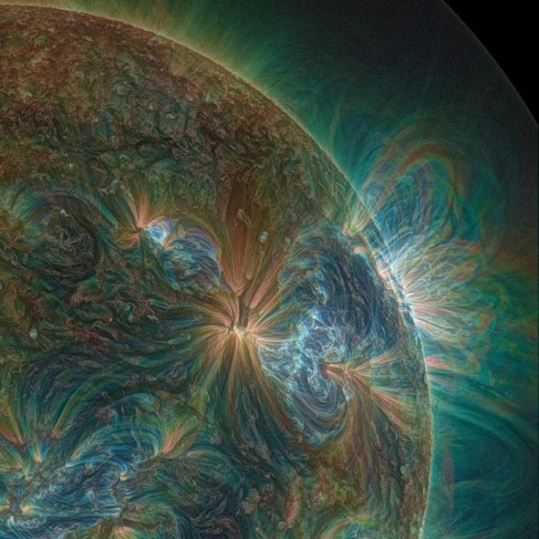 8. UV-lens ile görüntülenen güneş...
