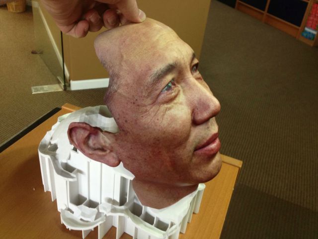 3D yazıcıyla üretilmiş insan yüzü