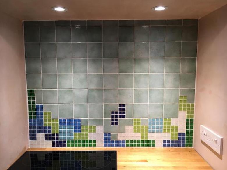 Tetris şeklinde duvar