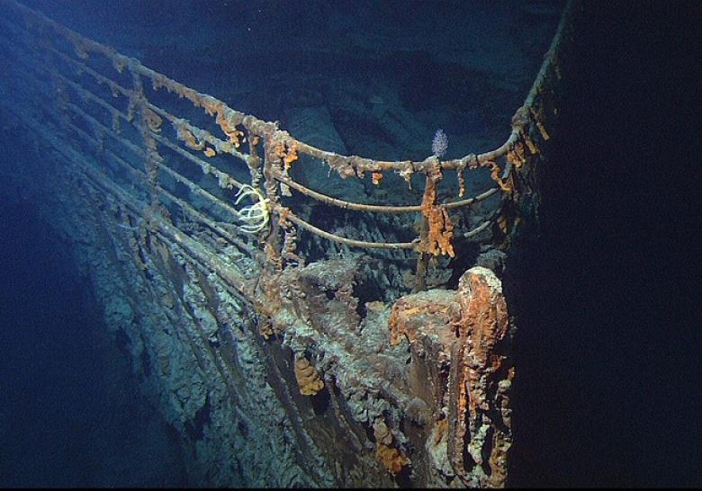 10. Titanik'in denizin derinliklerinde görünen enkazı...